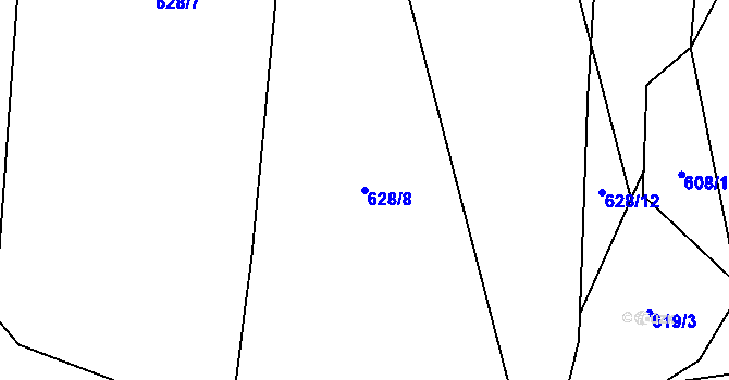 Parcela st. 628/8 v KÚ Sejřek, Katastrální mapa