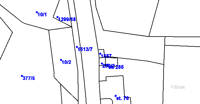 Parcela st. 239 v KÚ Semanín, Katastrální mapa
