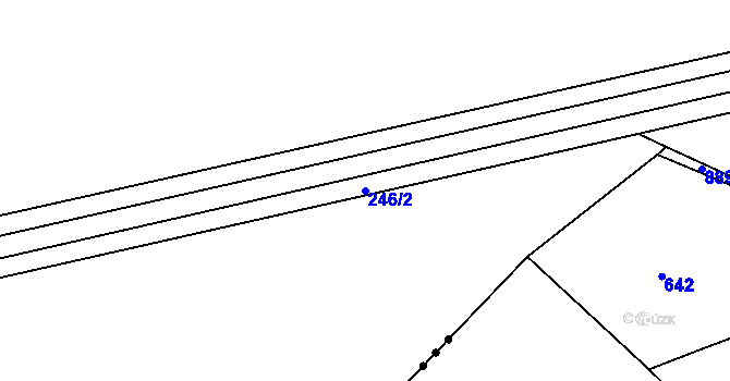 Parcela st. 246/2 v KÚ Semčice, Katastrální mapa