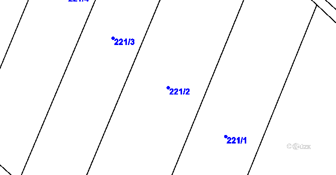 Parcela st. 221/2 v KÚ Semčice, Katastrální mapa