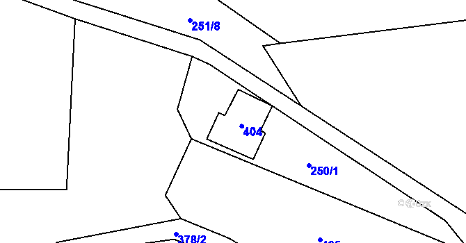 Parcela st. 36 v KÚ Rvenice, Katastrální mapa
