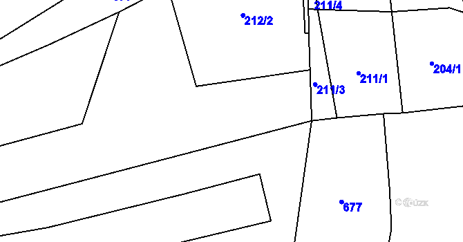 Parcela st. 209/2 v KÚ Seménkovice, Katastrální mapa