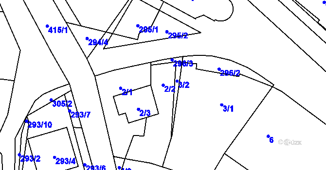 Parcela st. 2/2 v KÚ Semice nad Labem, Katastrální mapa