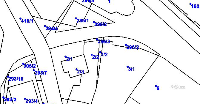 Parcela st. 3/2 v KÚ Semice nad Labem, Katastrální mapa