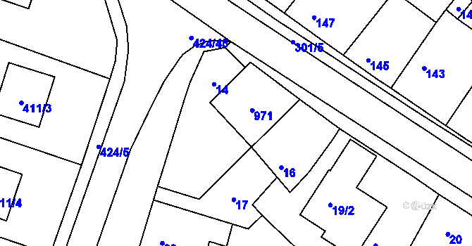 Parcela st. 15 v KÚ Semice nad Labem, Katastrální mapa