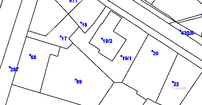 Parcela st. 18 v KÚ Semice nad Labem, Katastrální mapa