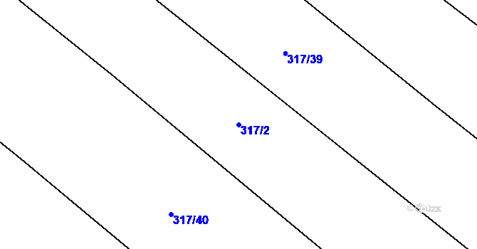 Parcela st. 317/2 v KÚ Semice nad Labem, Katastrální mapa