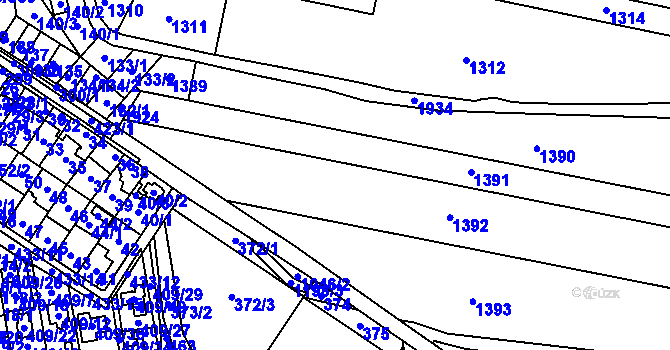 Parcela st. 371 v KÚ Semice nad Labem, Katastrální mapa