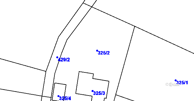 Parcela st. 325/2 v KÚ Semice nad Labem, Katastrální mapa