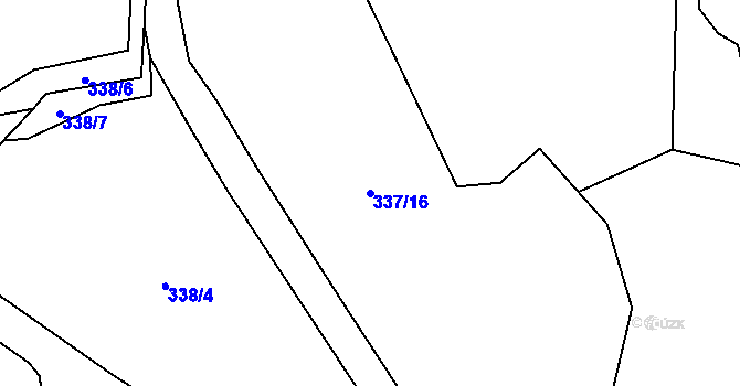 Parcela st. 337/16 v KÚ Semice nad Labem, Katastrální mapa