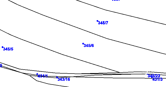 Parcela st. 345/6 v KÚ Semice nad Labem, Katastrální mapa