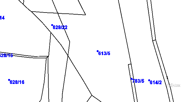 Parcela st. 613/5 v KÚ Nový Dvůr u Písku, Katastrální mapa