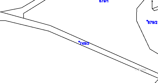 Parcela st. 749/2 v KÚ Nový Dvůr u Písku, Katastrální mapa
