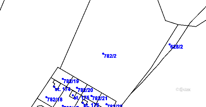 Parcela st. 782/2 v KÚ Nový Dvůr u Písku, Katastrální mapa