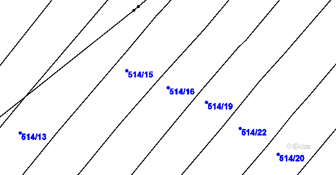 Parcela st. 514/16 v KÚ Nový Dvůr u Písku, Katastrální mapa