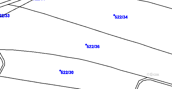 Parcela st. 522/36 v KÚ Nový Dvůr u Písku, Katastrální mapa