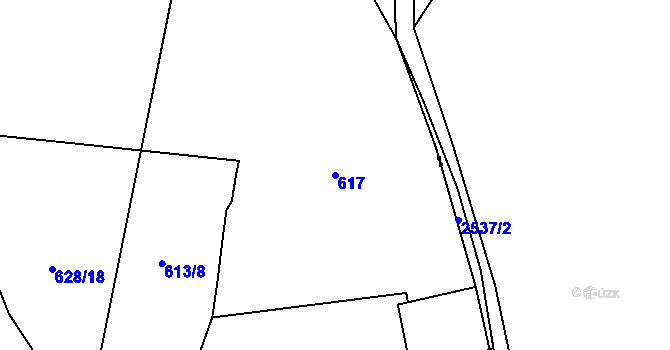 Parcela st. 617 v KÚ Nový Dvůr u Písku, Katastrální mapa