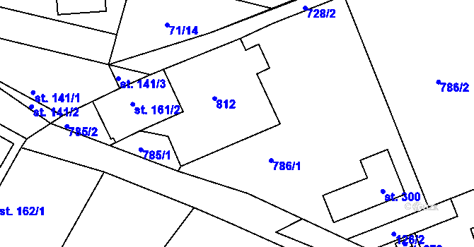 Parcela st. 161/1 v KÚ Semice u Písku, Katastrální mapa