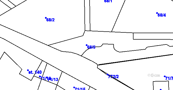 Parcela st. 68/5 v KÚ Semice u Písku, Katastrální mapa