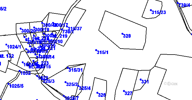 Parcela st. 315/1 v KÚ Semice u Písku, Katastrální mapa