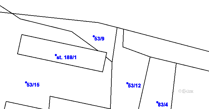 Parcela st. 188/2 v KÚ Semice u Písku, Katastrální mapa