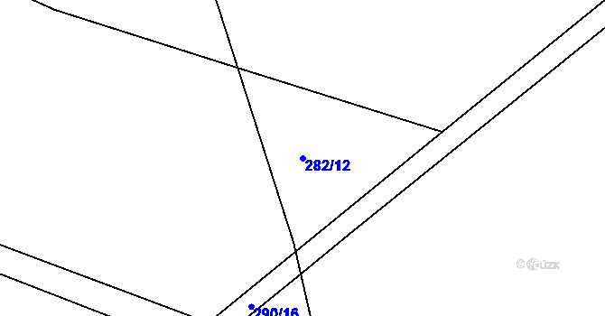 Parcela st. 282/12 v KÚ Semice u Písku, Katastrální mapa