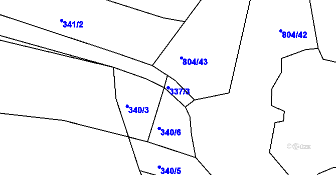 Parcela st. 337/3 v KÚ Semice u Písku, Katastrální mapa