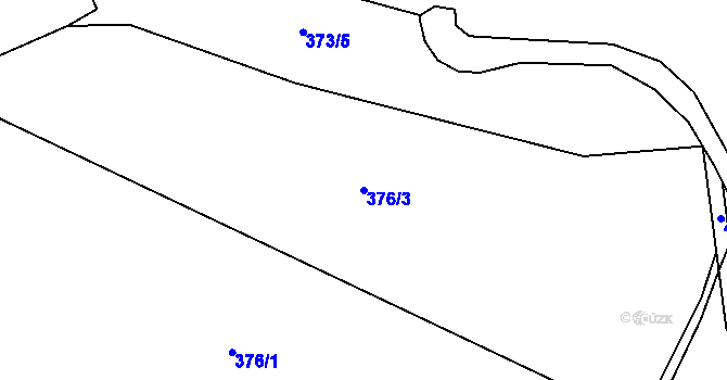 Parcela st. 376/3 v KÚ Semice u Písku, Katastrální mapa