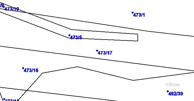 Parcela st. 473/17 v KÚ Semice u Písku, Katastrální mapa