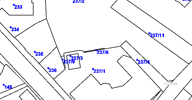 Parcela st. 237/6 v KÚ Semily, Katastrální mapa