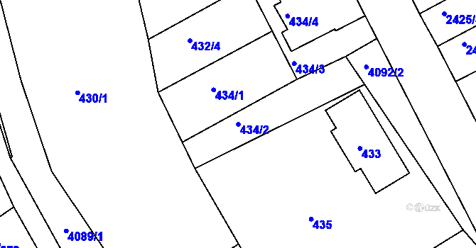 Parcela st. 434/2 v KÚ Semily, Katastrální mapa