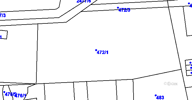 Parcela st. 472/1 v KÚ Semily, Katastrální mapa