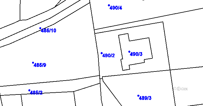 Parcela st. 490/2 v KÚ Semily, Katastrální mapa