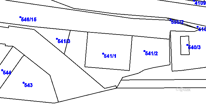 Parcela st. 541/1 v KÚ Semily, Katastrální mapa