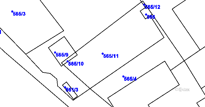 Parcela st. 565/11 v KÚ Semily, Katastrální mapa