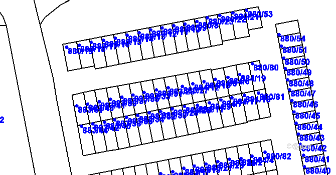 Parcela st. 883/29 v KÚ Semily, Katastrální mapa