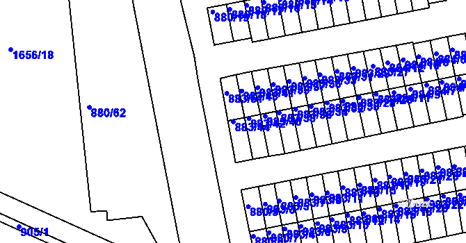 Parcela st. 883/44 v KÚ Semily, Katastrální mapa