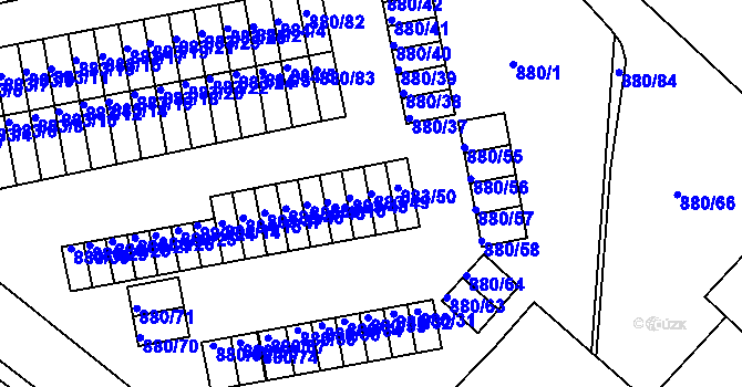 Parcela st. 883/49 v KÚ Semily, Katastrální mapa
