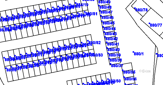 Parcela st. 884/4 v KÚ Semily, Katastrální mapa