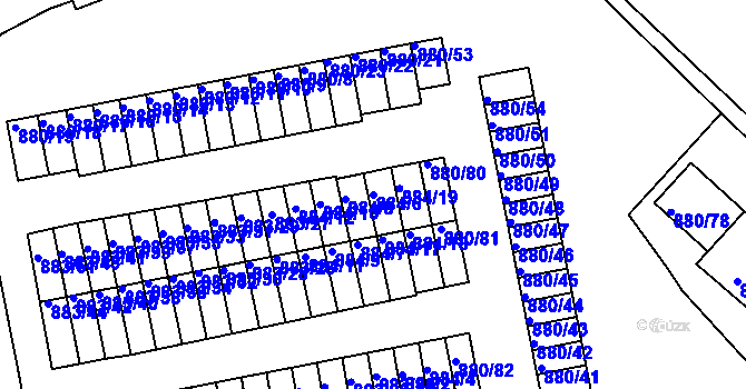Parcela st. 884/6 v KÚ Semily, Katastrální mapa