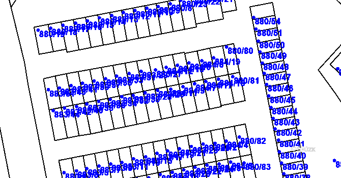 Parcela st. 884/11 v KÚ Semily, Katastrální mapa