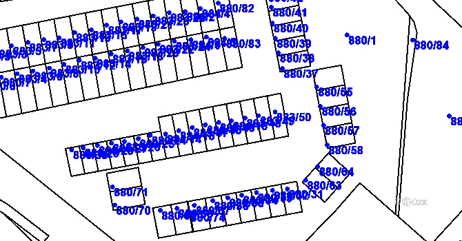 Parcela st. 884/16 v KÚ Semily, Katastrální mapa
