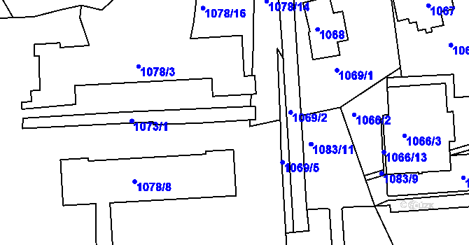 Parcela st. 1078/15 v KÚ Semily, Katastrální mapa
