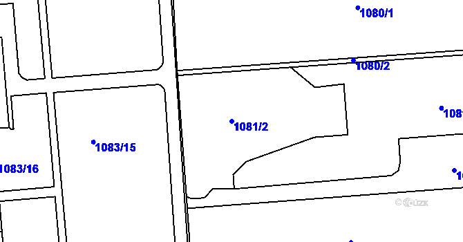 Parcela st. 1081/2 v KÚ Semily, Katastrální mapa