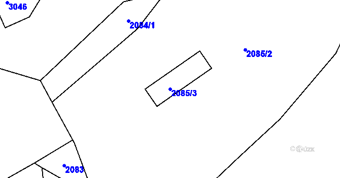 Parcela st. 2085/3 v KÚ Semily, Katastrální mapa