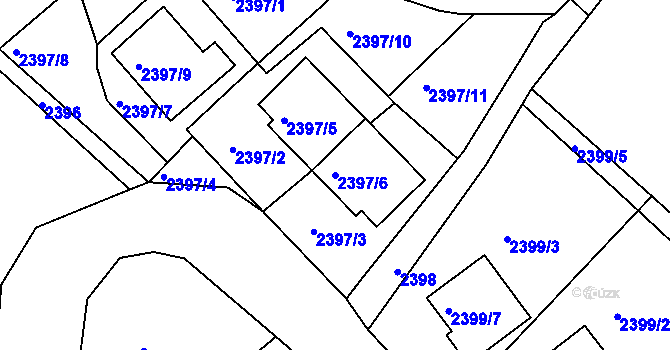 Parcela st. 2397/6 v KÚ Semily, Katastrální mapa