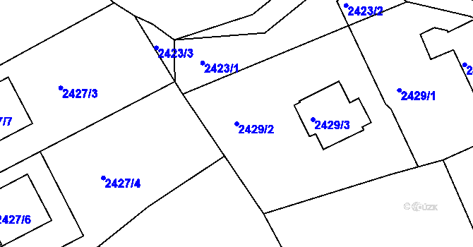 Parcela st. 2429/2 v KÚ Semily, Katastrální mapa