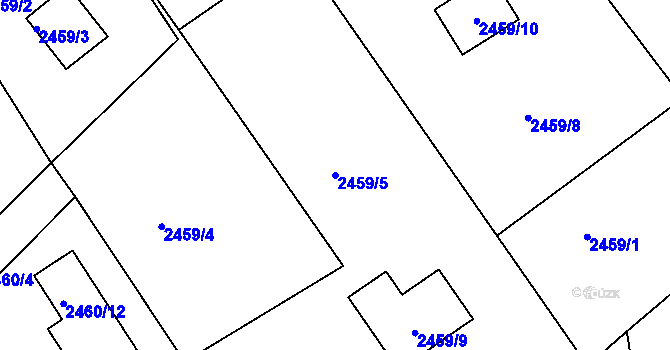 Parcela st. 2459/5 v KÚ Semily, Katastrální mapa