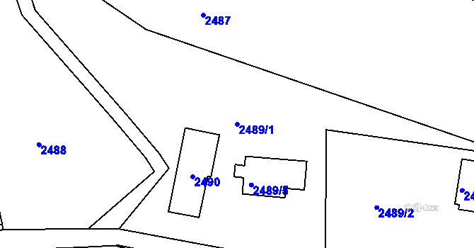 Parcela st. 2489/1 v KÚ Semily, Katastrální mapa