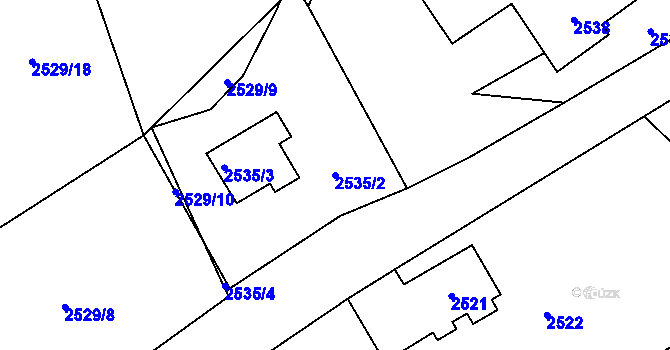 Parcela st. 2535/2 v KÚ Semily, Katastrální mapa